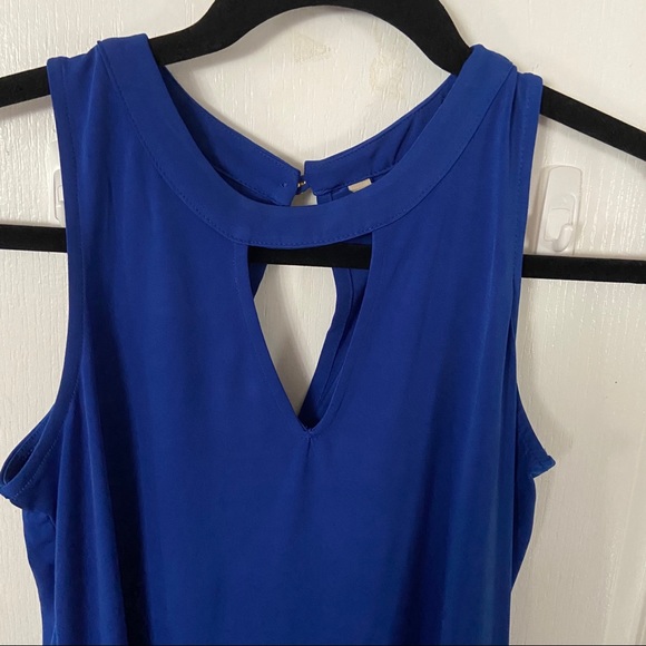 Deep blue Banana Republic long tank top Blouse - Picture 2 of 4